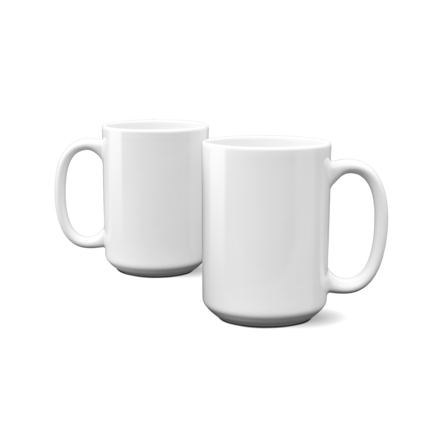 Hvid kaffekop/krus med eget design - 440ml