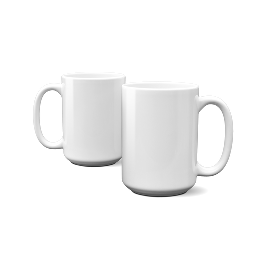 Hvid kaffekop/krus med eget design - 440ml